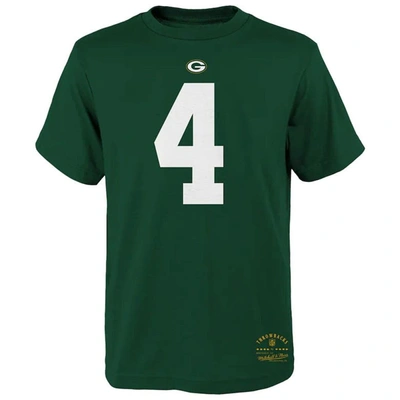 Shop Mitchell & Ness Youth  Brett Favre Green Green Bay Packers Retired Retro Player Name & Number T-shirt