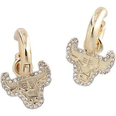 Shop Baublebar Chicago Bulls Huggie Earrings In Gold