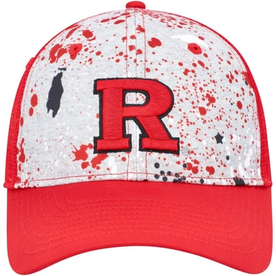 Shop Colosseum Gray/scarlet Rutgers Scarlet Knights Love Fern Trucker Snapback Hat