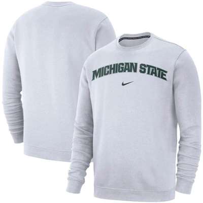 Shop Nike White Michigan State Spartans Club Fleece Sweatshirt