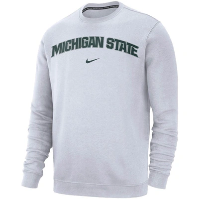 Shop Nike White Michigan State Spartans Club Fleece Sweatshirt