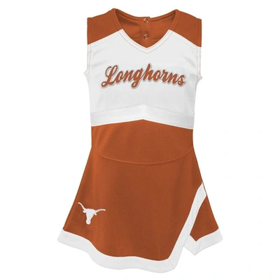 Shop Outerstuff Girls Youth Texas Orange Texas Longhorns Cheer Captain Jumper Dress In Burnt Orange