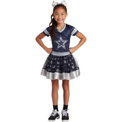 Shop Jerry Leigh Girls Youth Navy Dallas Cowboys Tutu Tailgate Game Day V-neck Costume