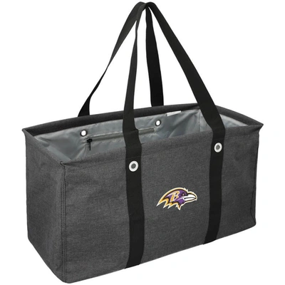 Shop Logo Brands Baltimore Ravens Crosshatch Picnic Caddy Tote Bag In Black