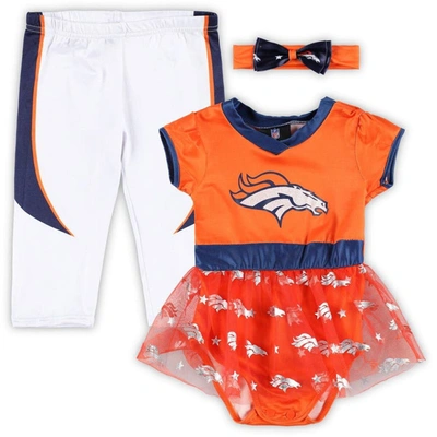 Shop Jerry Leigh Infant Orange/white Denver Broncos Tailgate Tutu Game Day Costume Set