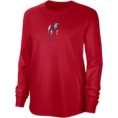 Shop Nike Red Georgia Bulldogs Vintage Long Sleeve T-shirt