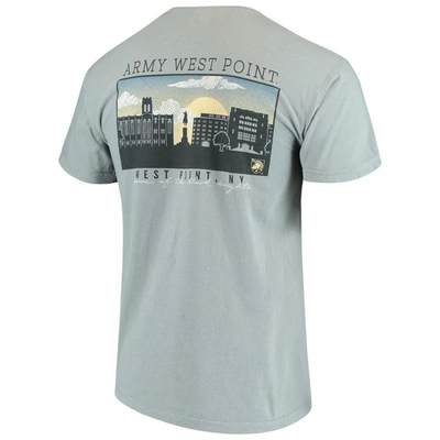 Shop Image One Gray Army Black Knights Team Comfort Colors Campus Scenery T-shirt