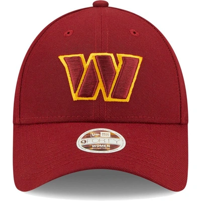 Shop New Era Burgundy Washington Commanders Simple 9forty Adjustable Hat