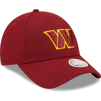 Shop New Era Burgundy Washington Commanders Simple 9forty Adjustable Hat