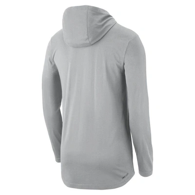 Shop Nike Gray Virginia Tech Hokies Campus Performance Hoodie Long Sleeve T-shirt