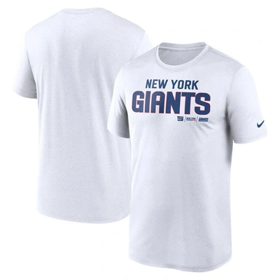 Shop Nike White New York Giants Legend Community Performance T-shirt