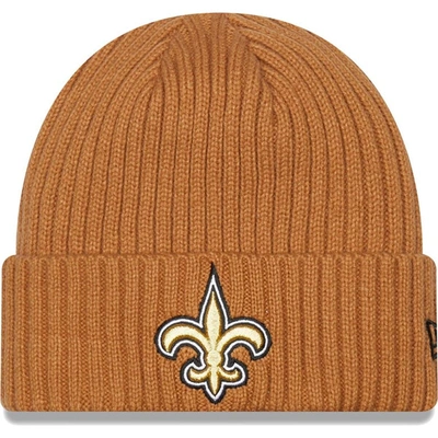 Shop New Era Brown New Orleans Saints Core Classic Cuffed Knit Hat