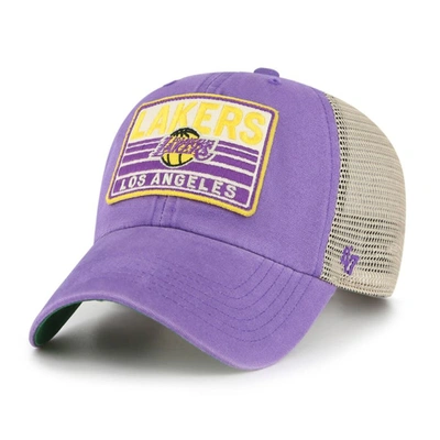 Shop 47 ' Purple/natural Los Angeles Lakers Four Stroke Clean Up Snapback Hat