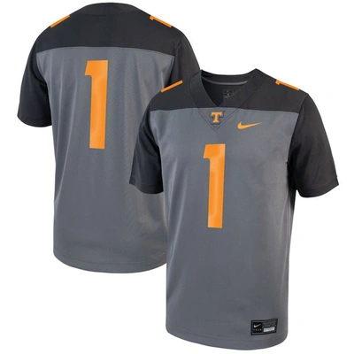 Shop Nike #1 Gray Tennessee Volunteers Alternate Game Football Jersey