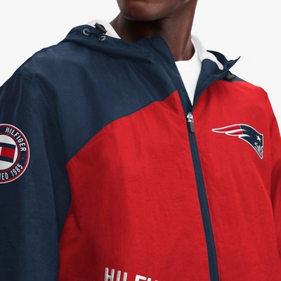 Shop Tommy Hilfiger Navy/red New England Patriots Bill Full-zip Jacket