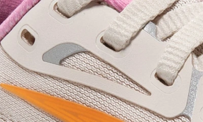 Brooks Adrenaline Gts 23 Sneaker In White Sand/ Sunset/ Fuchsia