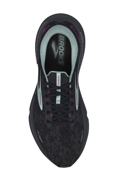 Shop Brooks Adrenaline Gts 23 Sneaker In Black/ Light Blue/ Purple