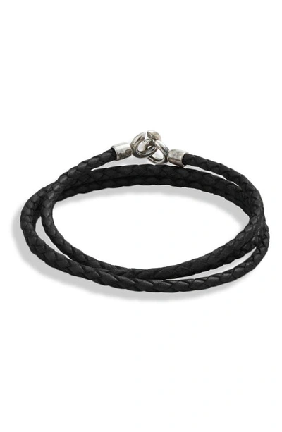 Shop Degs & Sal Braided Wrap Bracelet In Black