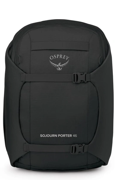 Shop Osprey Sojourn Porter 46-liter Recycled Nylon Travel Backpack In Black