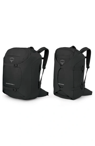 Osprey Sojourn Porter 46-liter Recycled Nylon Travel Backpack In Black