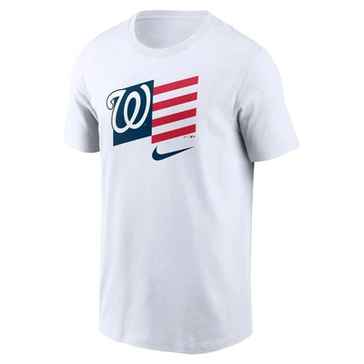 Shop Nike White Washington Nationals Americana Flag T-shirt