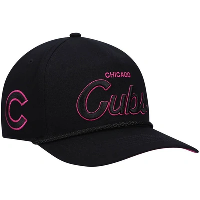 Shop 47 ' Black Chicago Cubs Hitch Orchid Undervisor Snapback Hat