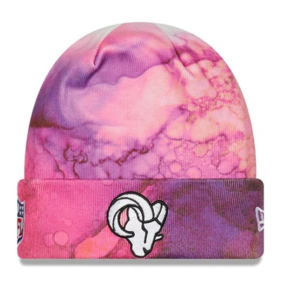 Shop New Era Pink Los Angeles Rams 2022 Nfl Crucial Catch  Knit Hat