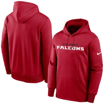Shop Nike Red Atlanta Falcons Fan Gear Wordmark Performance Pullover Hoodie