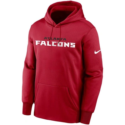 Shop Nike Red Atlanta Falcons Fan Gear Wordmark Performance Pullover Hoodie