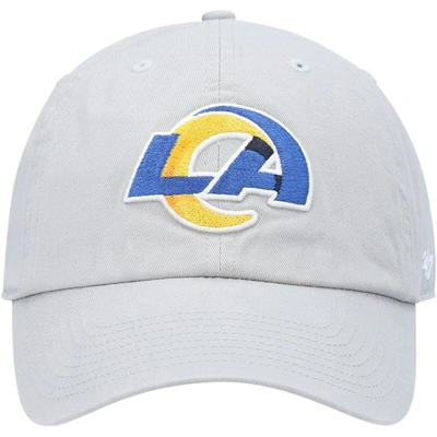 Shop 47 ' Gray Los Angeles Rams Clean Up Adjustable Hat