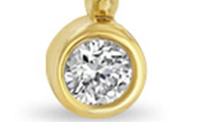 Shop Zoë Chicco Diamond Small Hoop Earrings In Yellow Gold