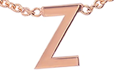 Shop Bychari Initial Pendant Necklace In 14k Rose Gold