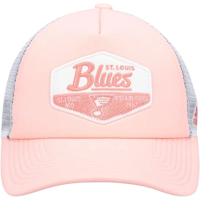 Shop Adidas Originals Adidas Pink/white St. Louis Blues Foam Trucker Snapback Hat