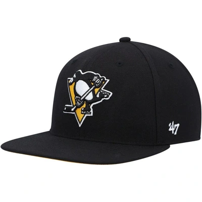 Shop 47 '  Black Pittsburgh Penguins Sure Shot Captain Snapback Hat