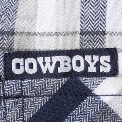 Shop Columbia Navy/white Dallas Cowboys Flare Gun Omni-wick Button-up Long Sleeve Shirt
