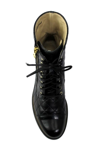 Shop Ron White Tiffany Combat Boot In Onyx Leather