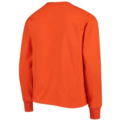 Shop Champion Youth  Orange Clemson Tigers Lockup Long Sleeve T-shirt
