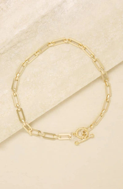 Ettika Rectangle Chain Necklace In Gold