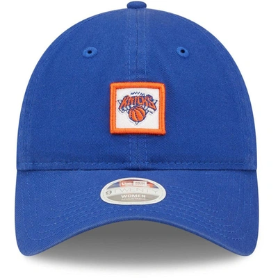 Shop New Era Blue New York Knicks Mini Patch 9twenty Adjustable Hat