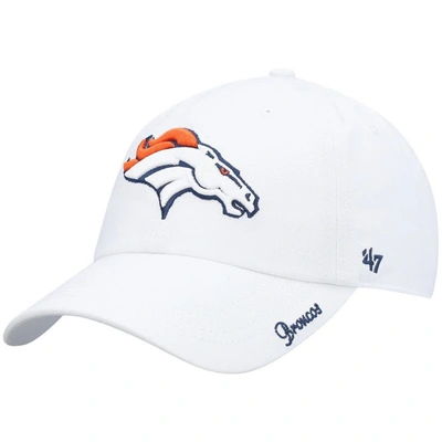 Shop 47 ' White Denver Broncos Miata Clean Up Logo Adjustable Hat