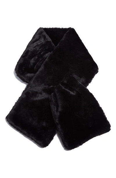 Shop Apparis Bambi Faux Fur Scarf In Noir