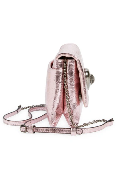 Shop Kurt Geiger Kensington Love Duet Embossed Leather Crossbody Bag In Light/ Pastel Pink