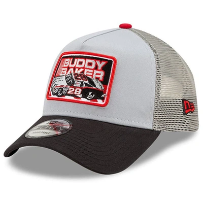 Shop New Era Black/gray Buddy Baker Legends 9forty A-frame Adjustable Trucker Hat