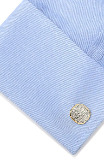 Shop Cufflinks, Inc Pavé Crystal Cuff Links In Gold