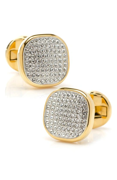 Shop Cufflinks, Inc Pavé Crystal Cuff Links In Gold