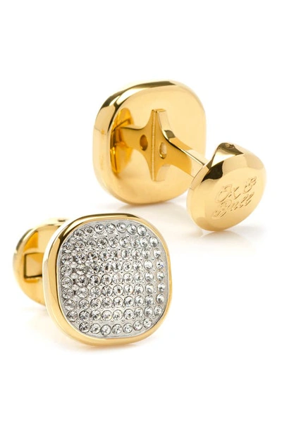 Shop Cufflinks, Inc . Pavé Crystal Cuff Links In Gold