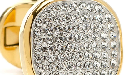 Shop Cufflinks, Inc . Pavé Crystal Cuff Links In Gold