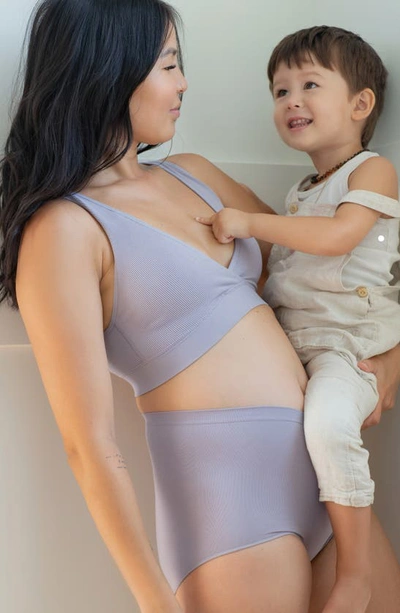 Shop Bravado Designs Restore Everyday Maternity/nursing Bralette In Grey Orchid