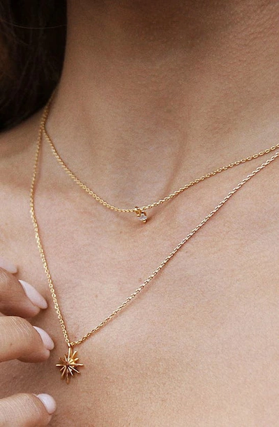 Ettika Layered Starburst Crystal Necklace In Gold