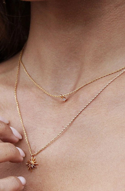 Ettika Layered Starburst Crystal Necklace In Gold